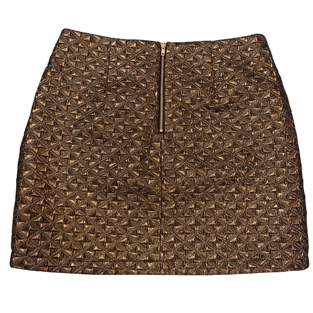 Romeo & Juliet Couture Metallic Brocade Mini Skirt Women’s Size M - Picture 3 of 7